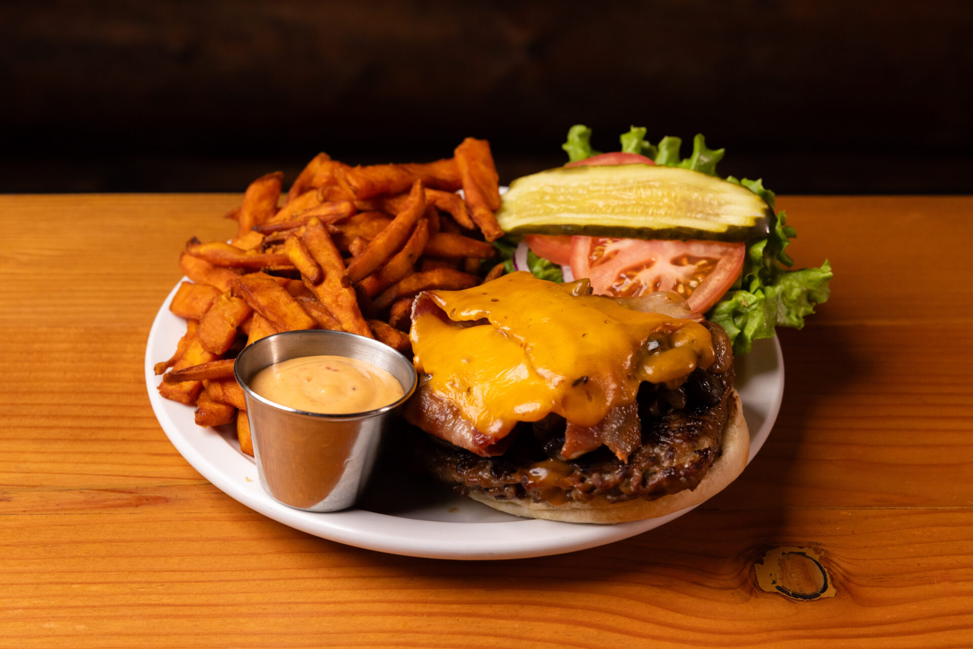 burger and fries